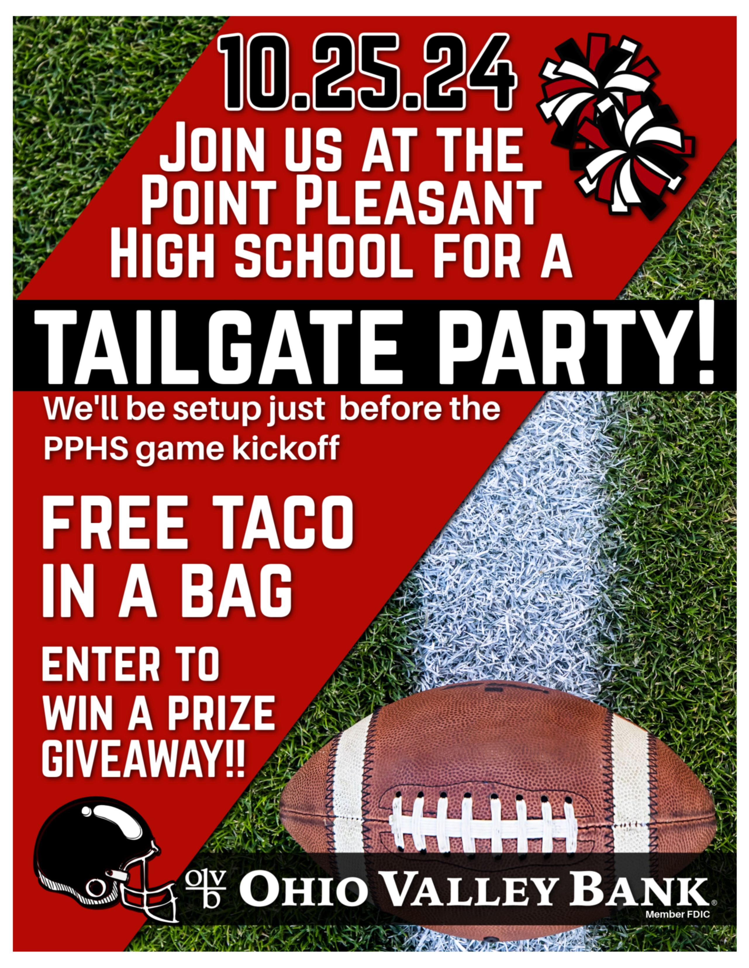 Tailgate party at Point Pleasant High School on 10-25-24